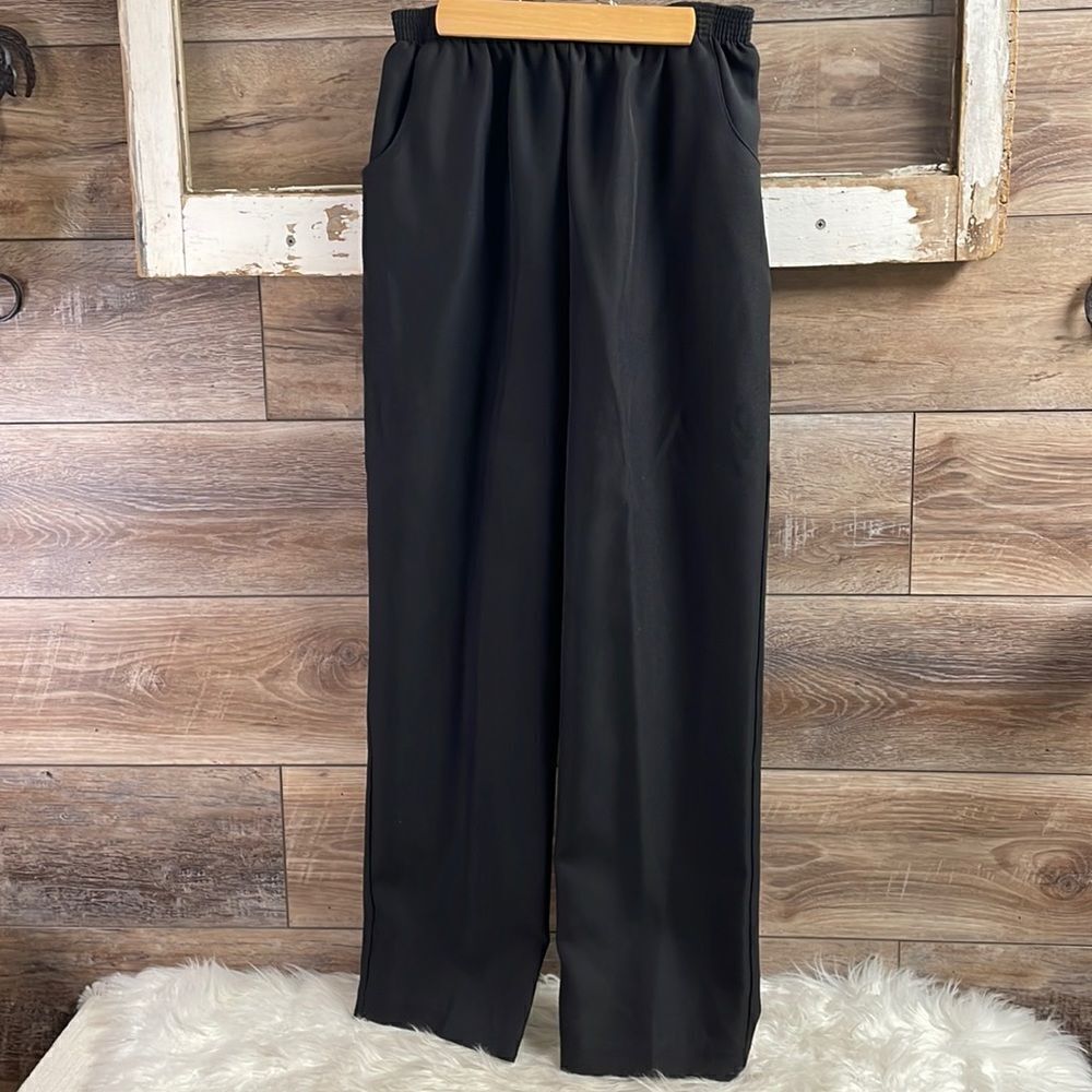 Village Square Ladies Black Elastic Waist Dress Pants Size 10A